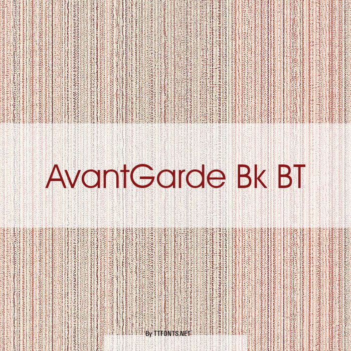 AvantGarde Bk BT example